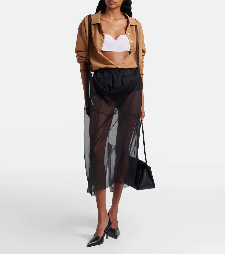 Prada Silk crêpe de chine bra top | Thumbnail 4