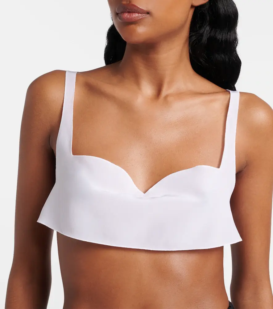 Prada Silk crêpe de chine bra top | Thumbnail 5
