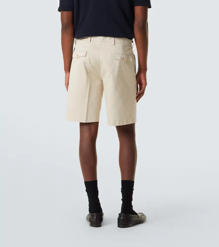 Prada Pleated cotton Bermuda shorts | Thumbnail 2