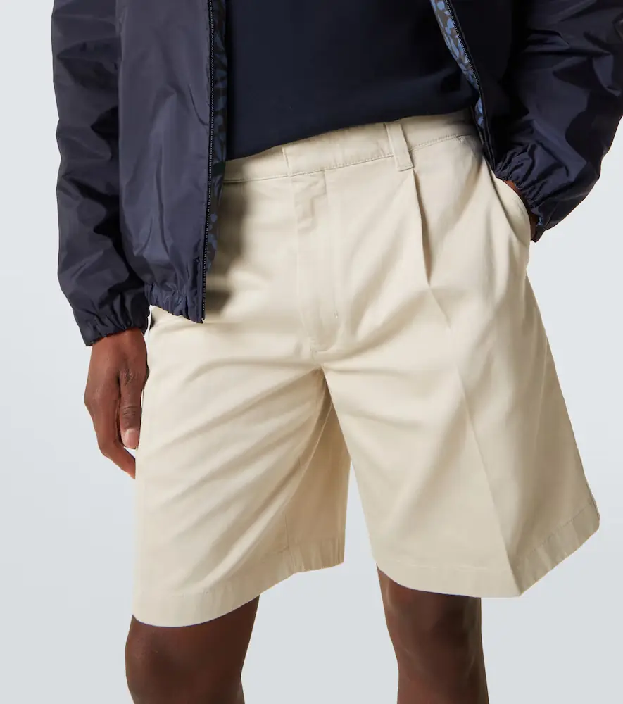 Prada Pleated cotton Bermuda shorts | Thumbnail 3