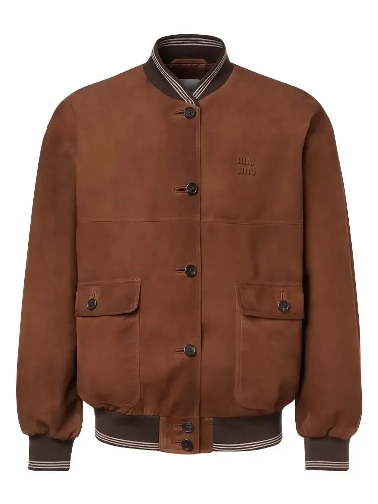 Suede bomber jacket