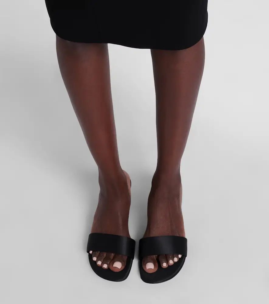 Amina Muaddi Andreea satin mules | Thumbnail 6 Amina Muaddi Andreea satin mules | Thumbnail 6