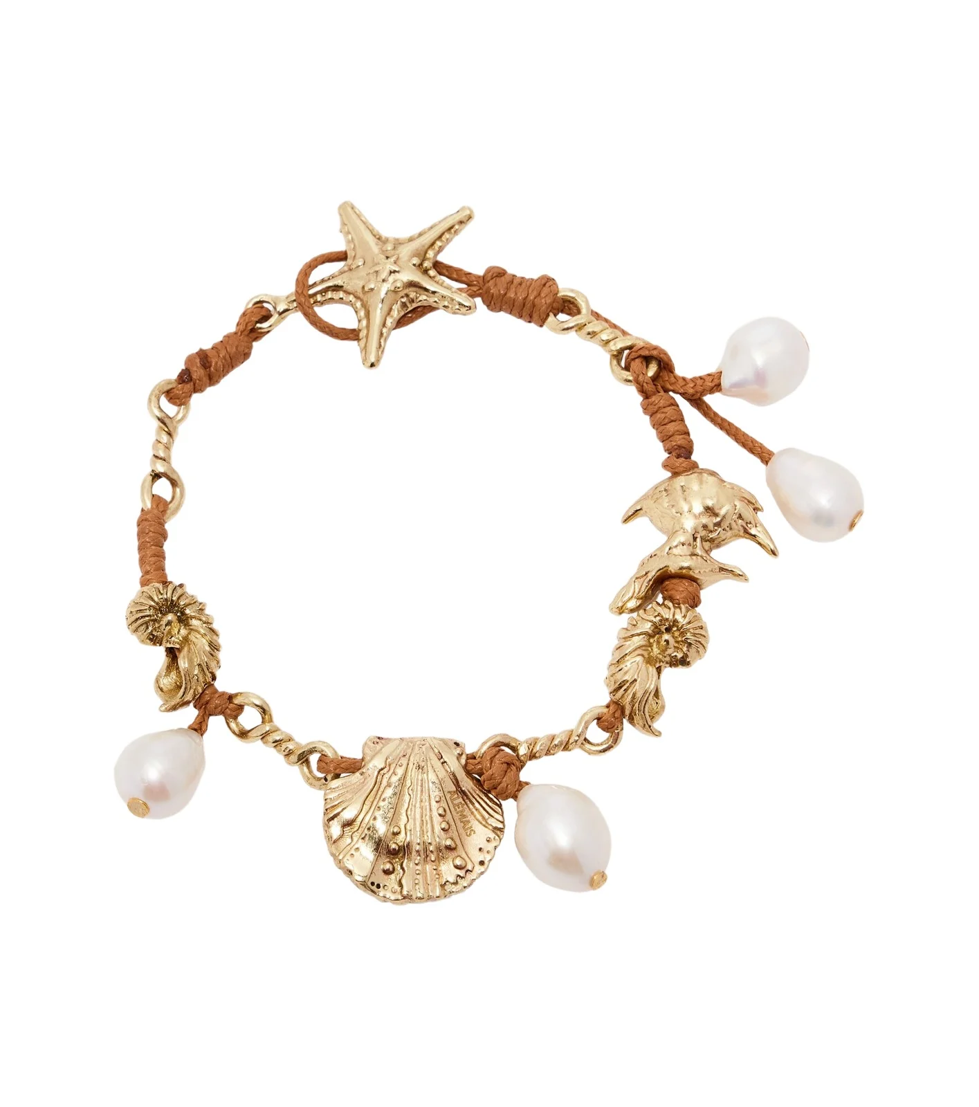 Faux pearl embellished charm bracelet Faux pearl embellished charm bracelet