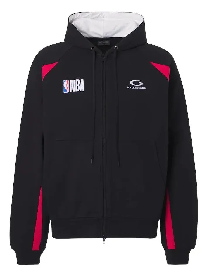 x NBA logo cotton fleece hoodie x NBA logo cotton fleece hoodie