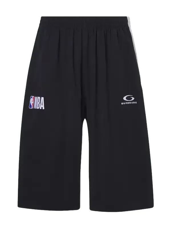 x NBA logo cotton fleece shorts