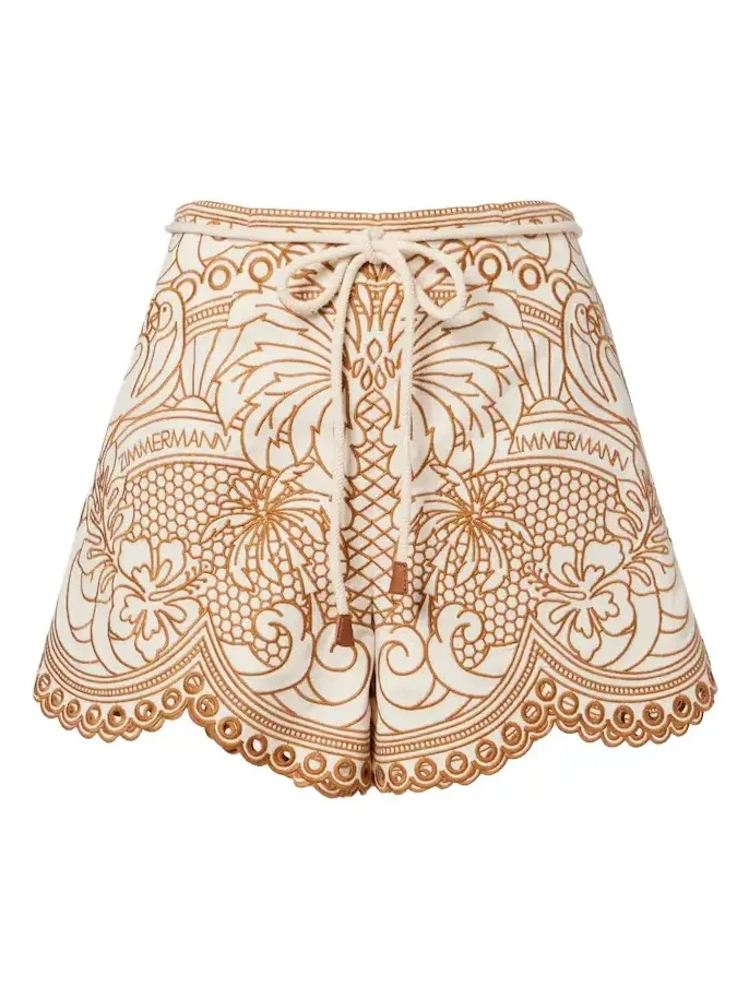 Como embroidered cotton shorts Como embroidered cotton shorts
