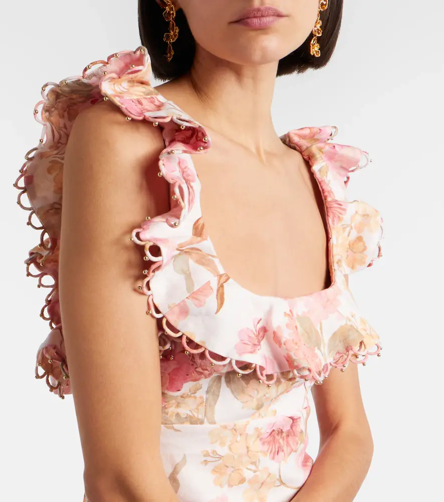 Zimmermann Como floral ruffled linen minidress | Thumbnail 5 Zimmermann Como floral ruffled linen minidress | Thumbnail 5