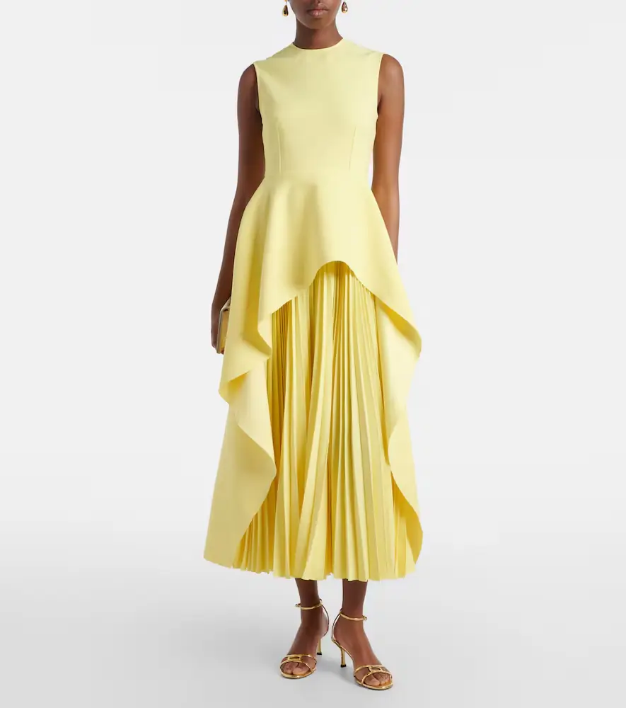 Solace London Severny draped pleated midi dress | Thumbnail 5