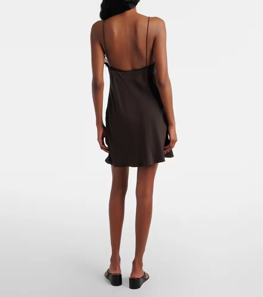 SIR. Lace-trimmed silk minidress | Thumbnail 4 SIR. Lace-trimmed silk minidress | Thumbnail 4