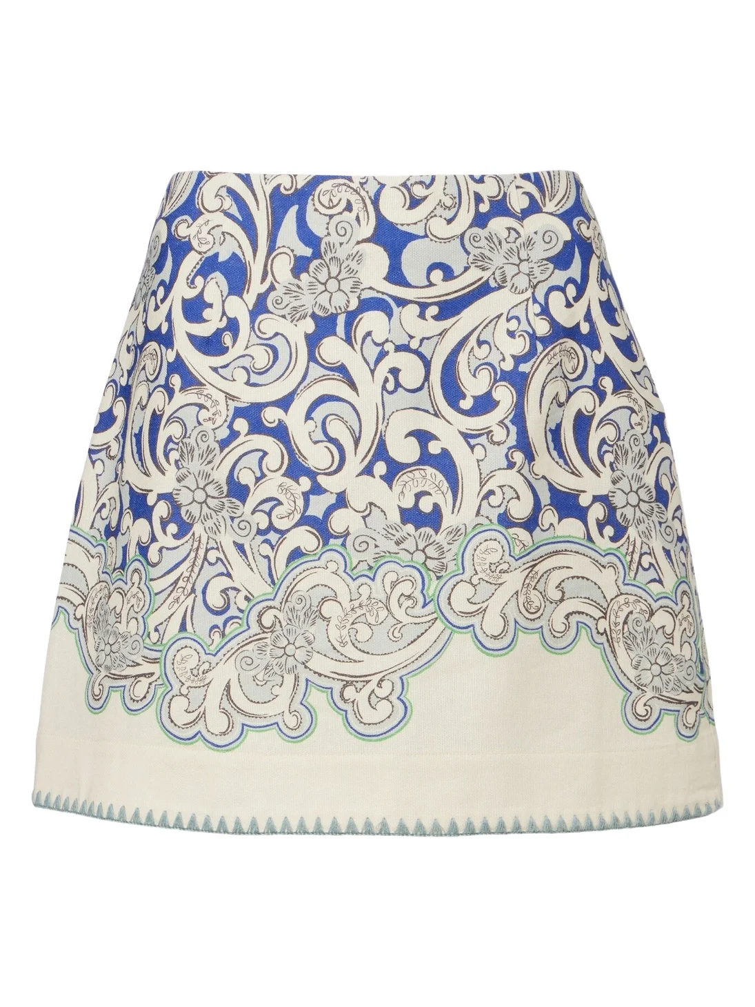 Alémais Printed linen and cotton miniskirt Alémais Printed linen and cotton miniskirt
