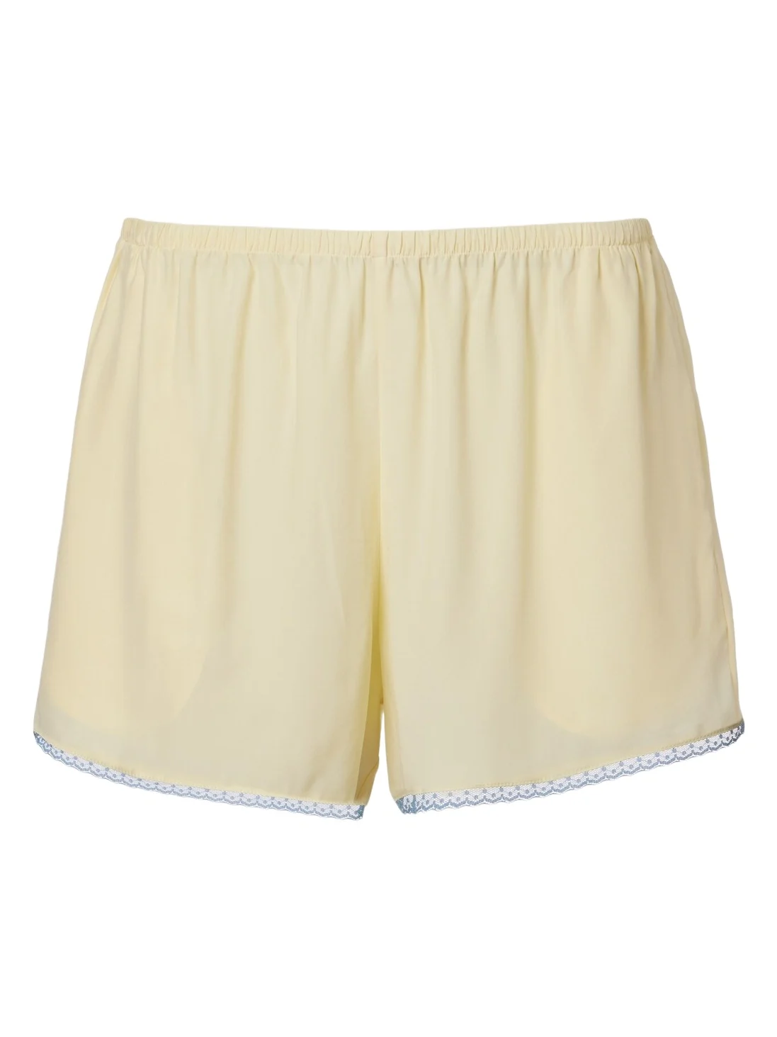 Lace-trimmed silk shorts