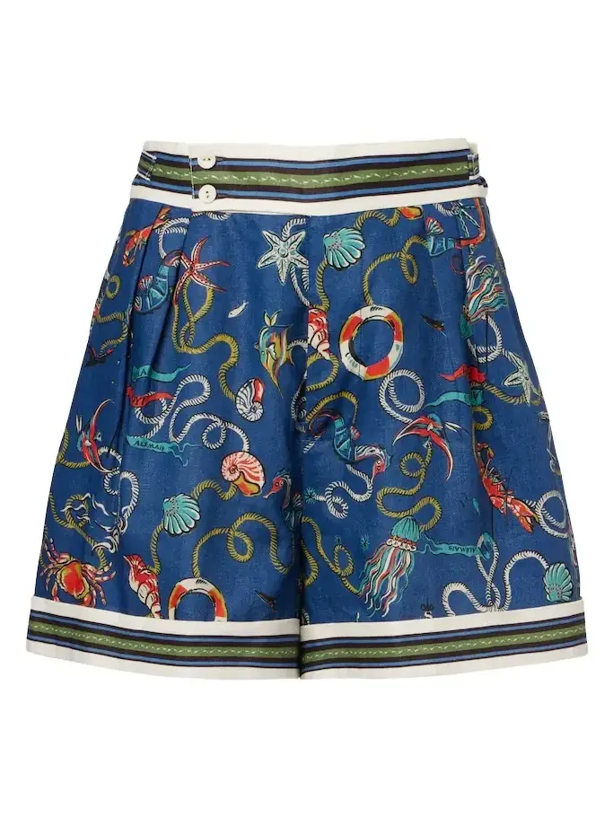 Alémais Cove printed linen shorts Alémais Cove printed linen shorts
