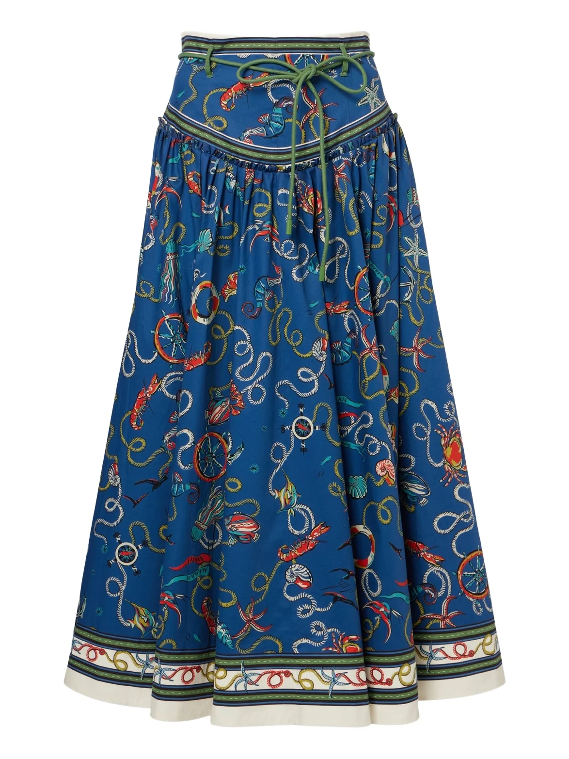 Alémais Cove printed cotton midi skirt Alémais Cove printed cotton midi skirt