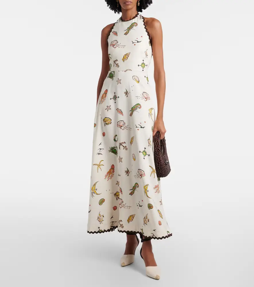 ALÉMAIS Alémais Printed halterneck maxi dress | Thumbnail 3