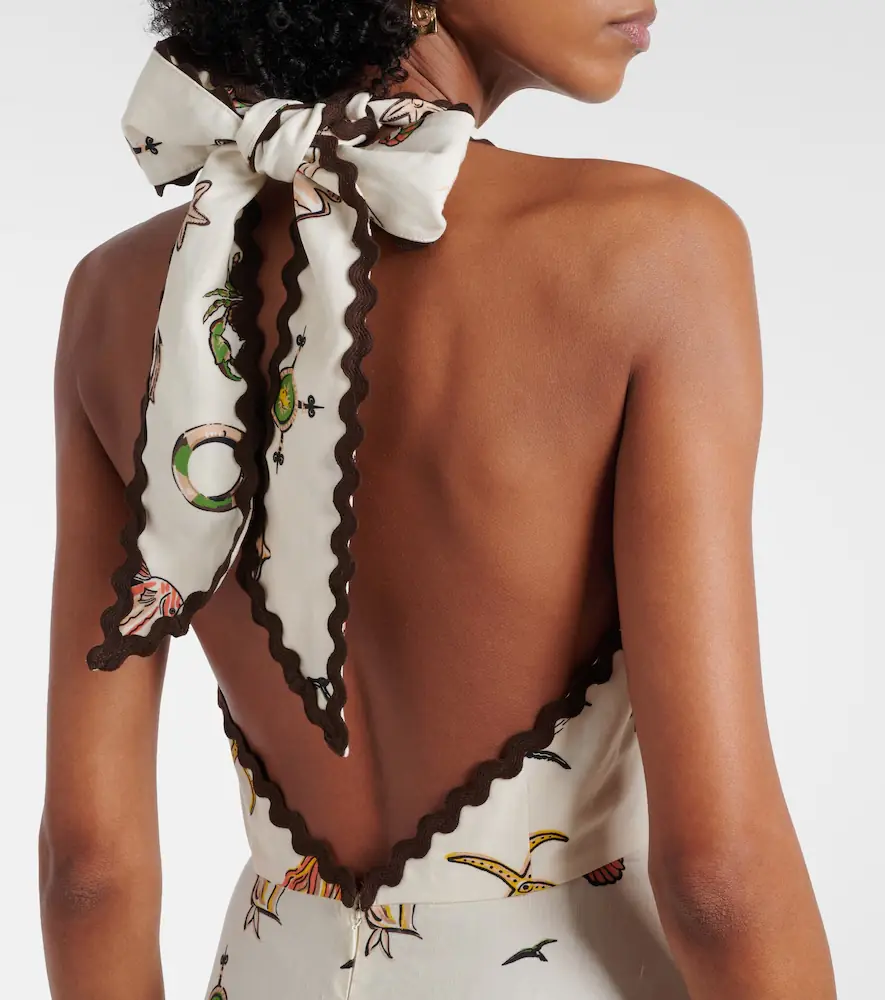 ALÉMAIS Alémais Printed halterneck maxi dress | Thumbnail 5