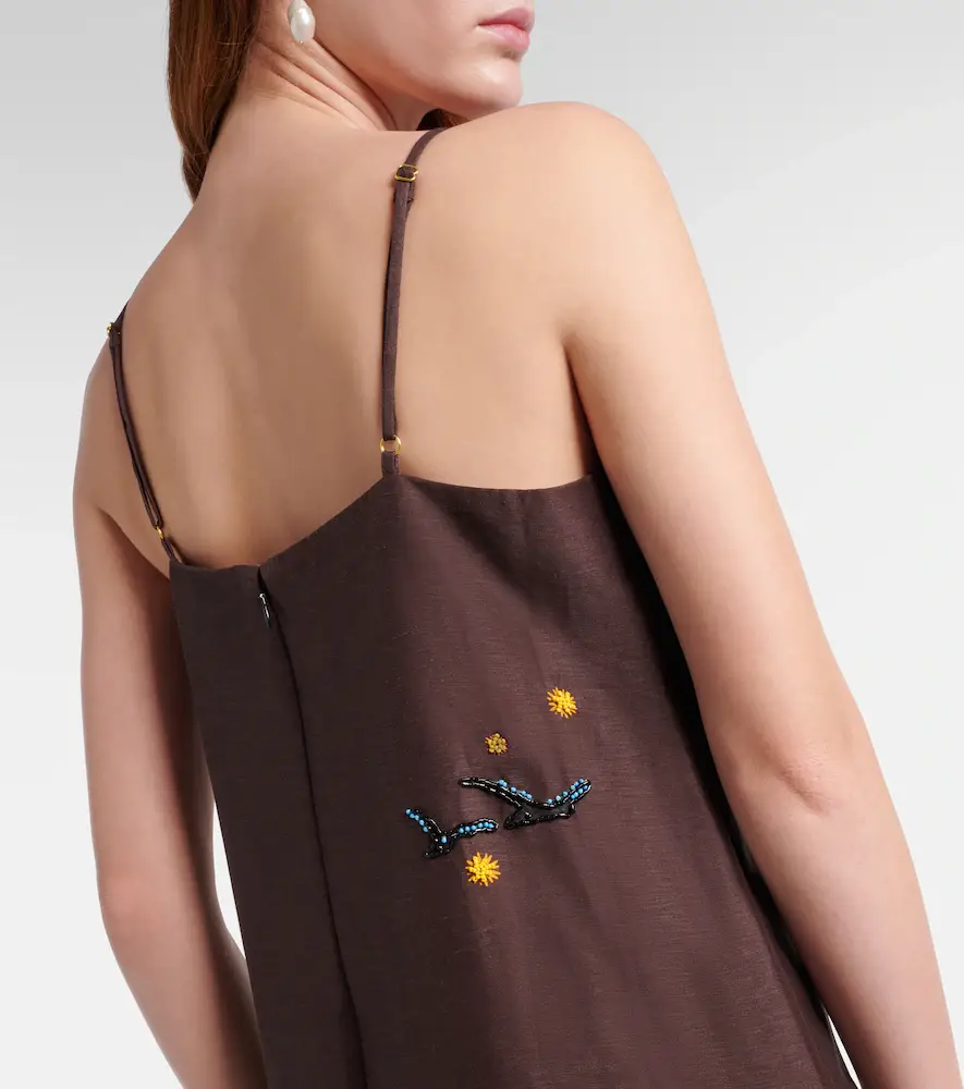 Alemais Alémais Embellished printed linen-blend maxi dress | Thumbnail 3 Alemais Alémais Embellished printed linen-blend maxi dress | Thumbnail 3