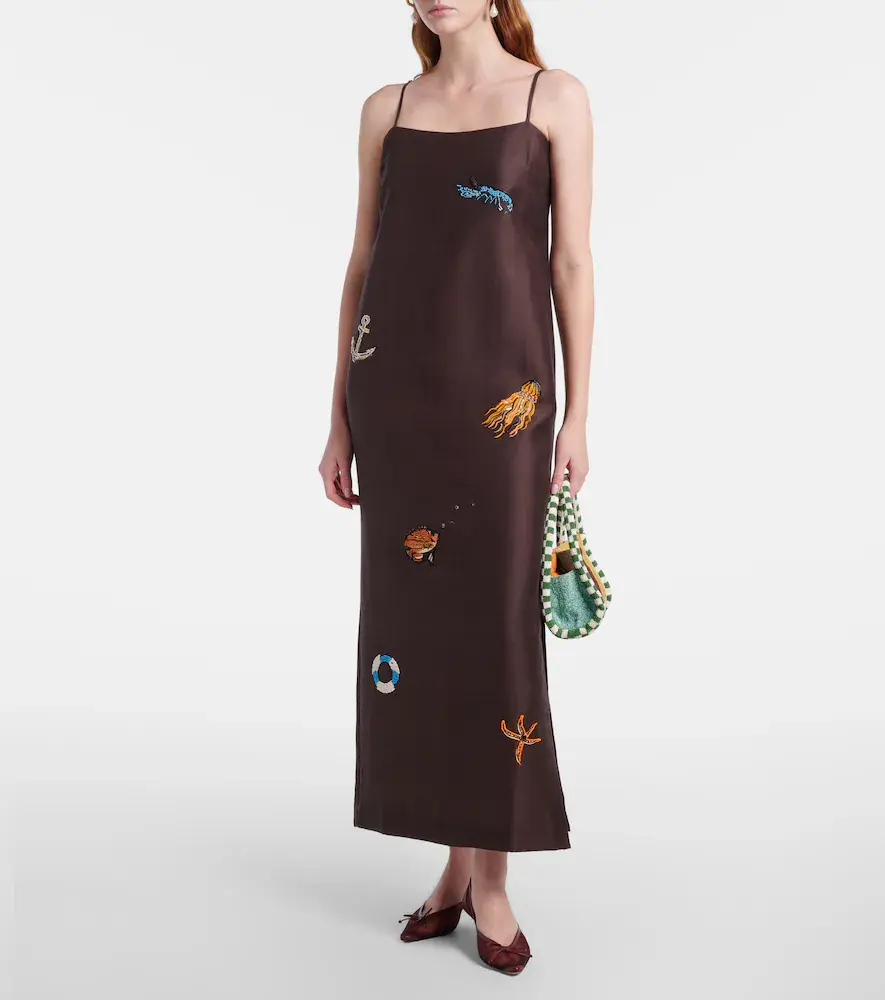 Alemais Alémais Embellished printed linen-blend maxi dress | Thumbnail 7 Alemais Alémais Embellished printed linen-blend maxi dress | Thumbnail 7