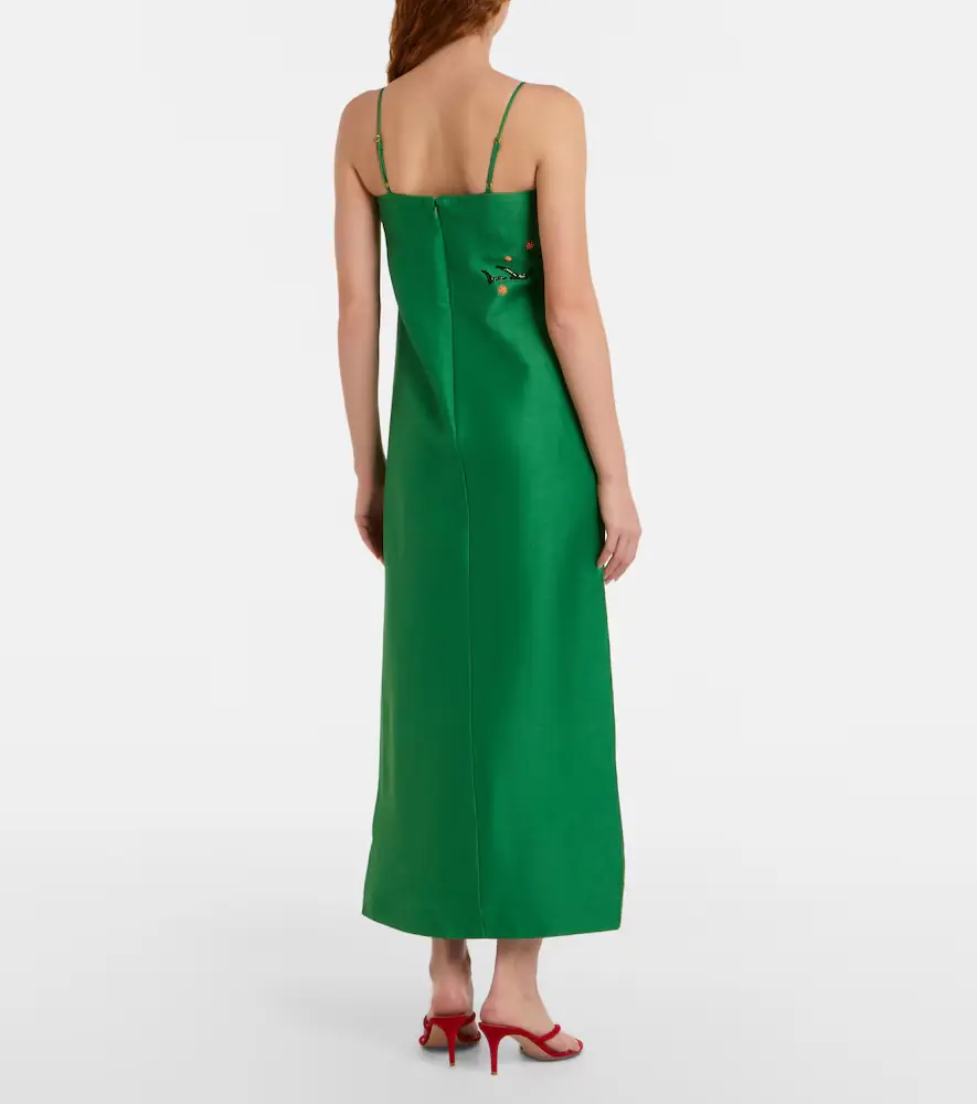 ALÉMAIS Embellished printed linen-blend maxi dress | Thumbnail 3