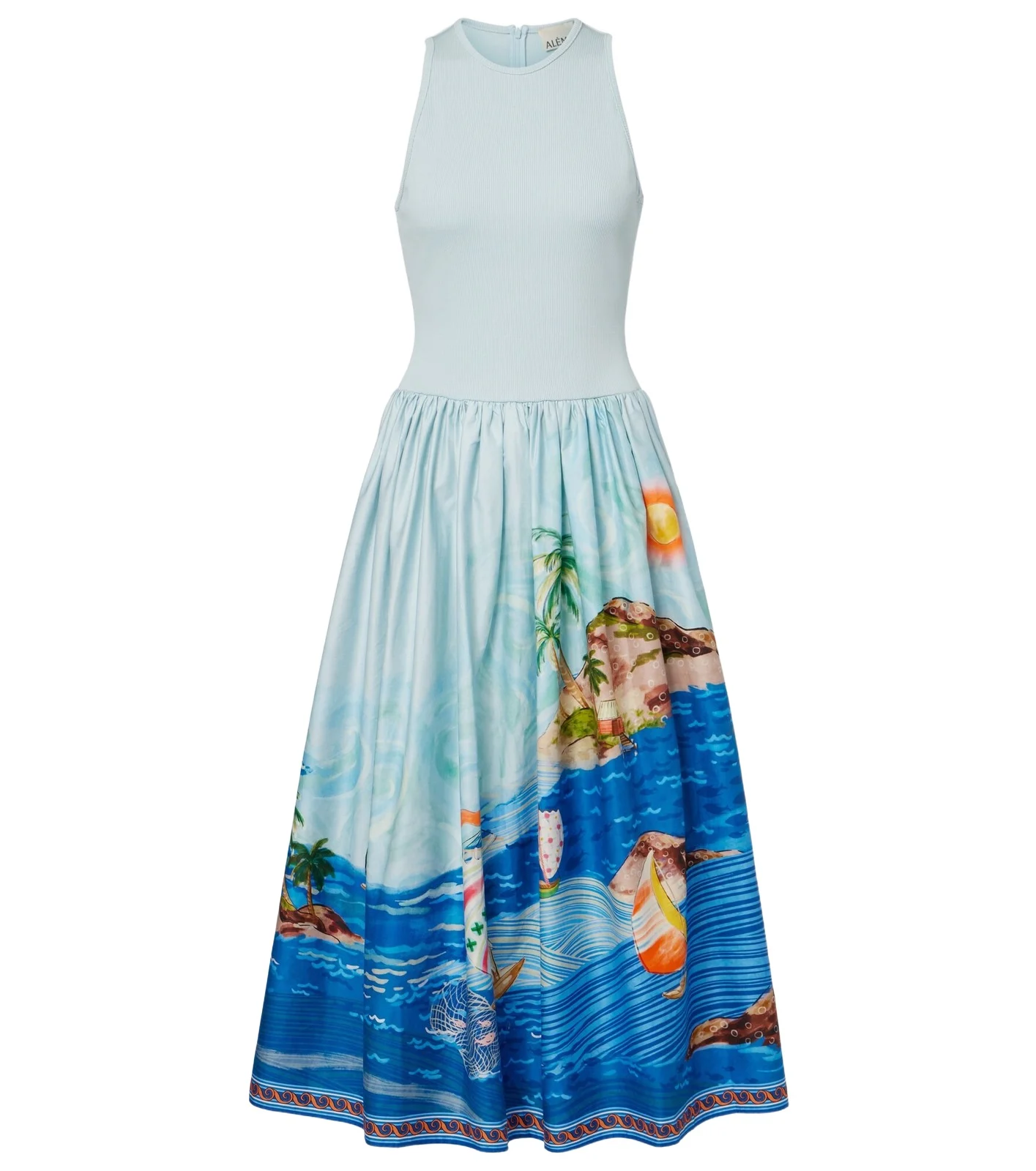 Printed cotton midi dress Printed cotton midi dress