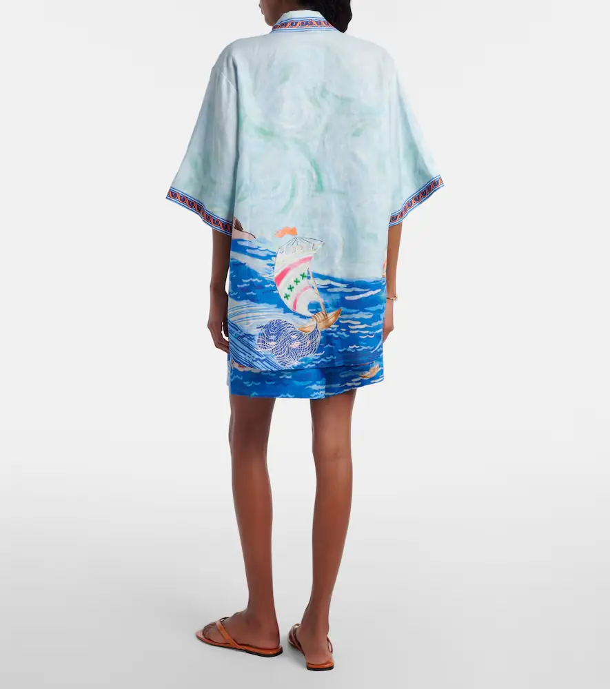 ALÉMAIS Printed linen shorts | Thumbnail 2