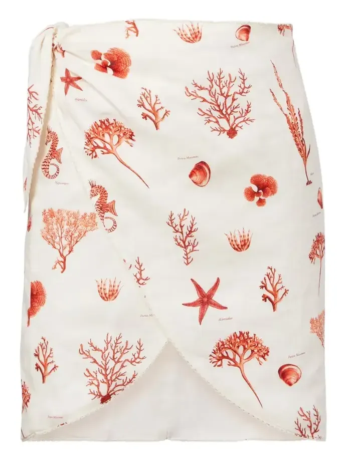 Agustina printed linen beach cover-up Agustina printed linen beach cover-up