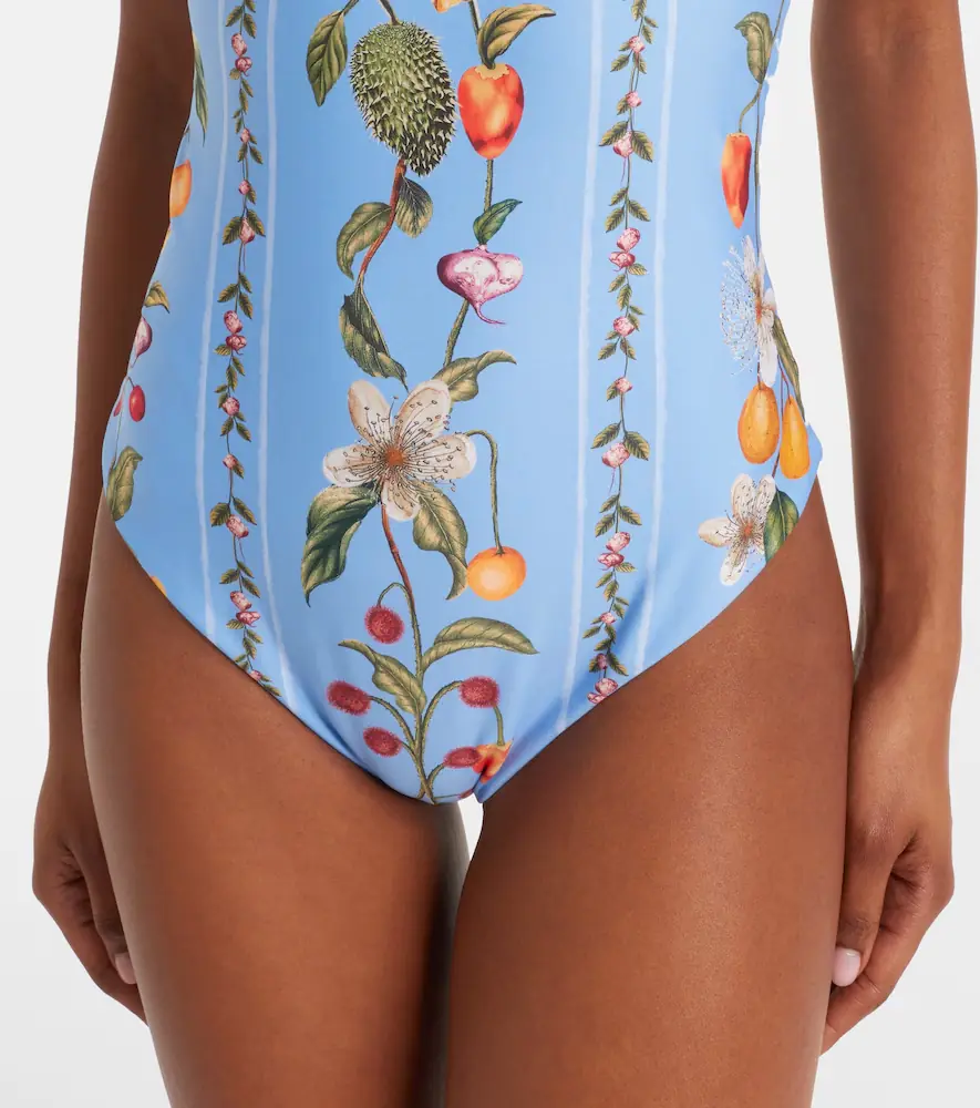 Agua by Agua Bendita Ajonjoli printed ruffled swimsuit | Thumbnail 5