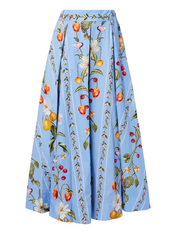 Delta printed cotton maxi skirt Delta printed cotton maxi skirt