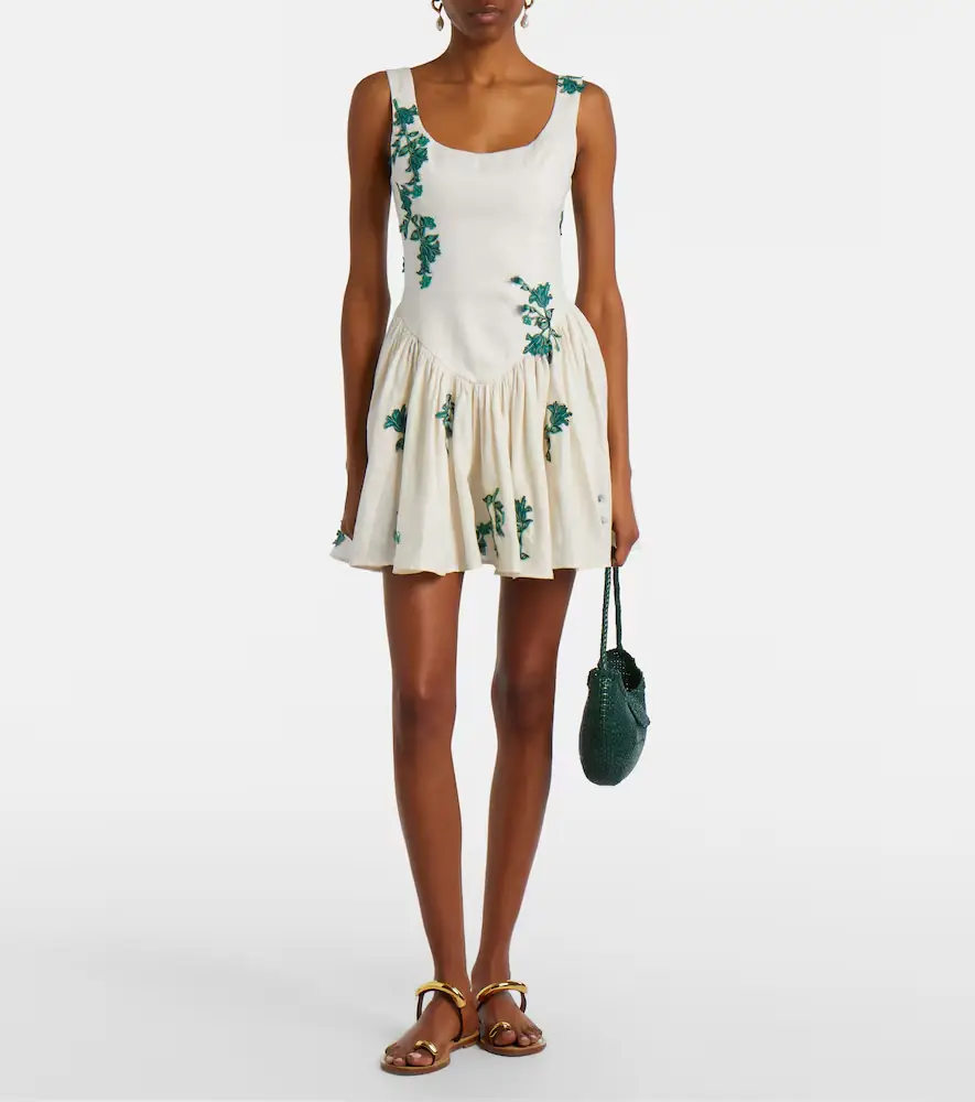 Agua by Agua Bendita Pluma embroidered cotton minidress | Thumbnail 3 Agua by Agua Bendita Pluma embroidered cotton minidress | Thumbnail 3