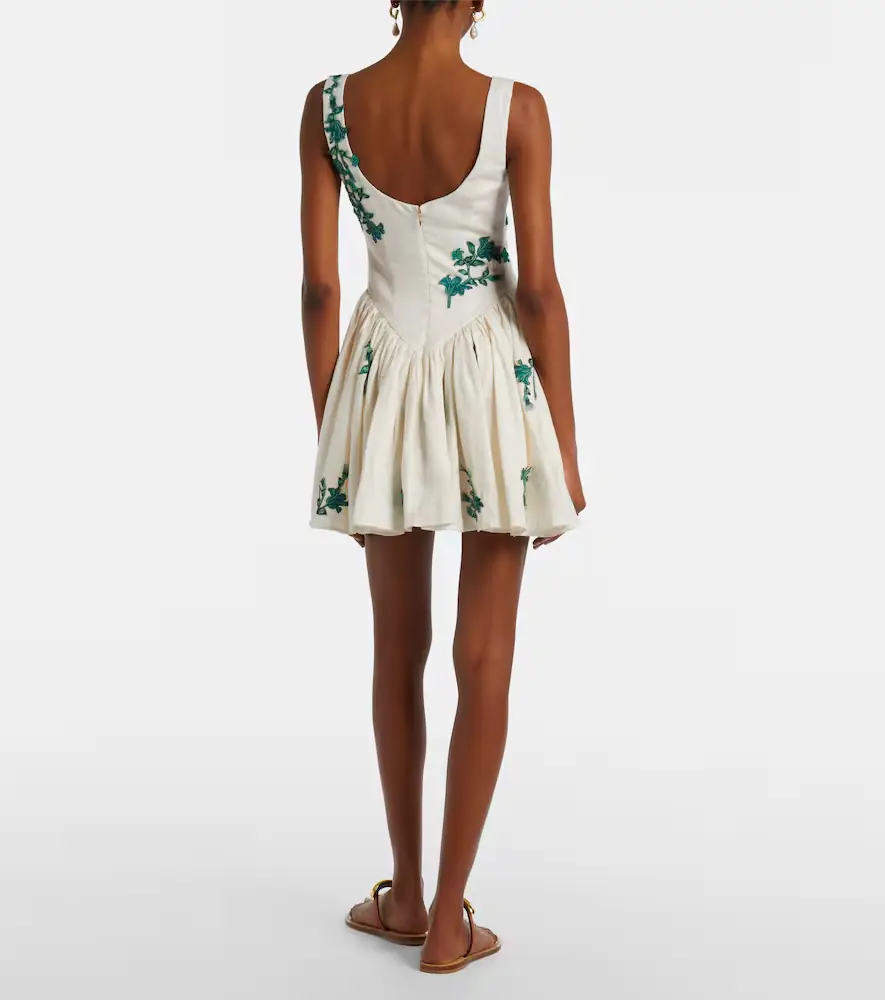 Agua by Agua Bendita Pluma embroidered cotton minidress | Thumbnail 4 Agua by Agua Bendita Pluma embroidered cotton minidress | Thumbnail 4