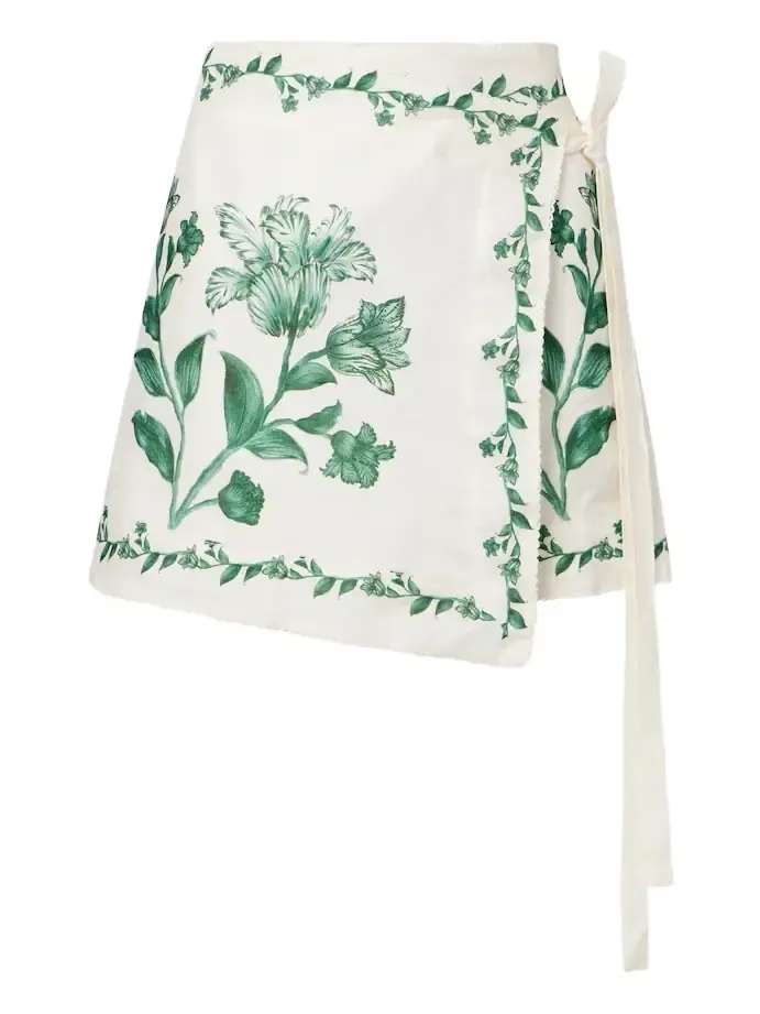 Luna floral linen beach cover-up Luna floral linen beach cover-up