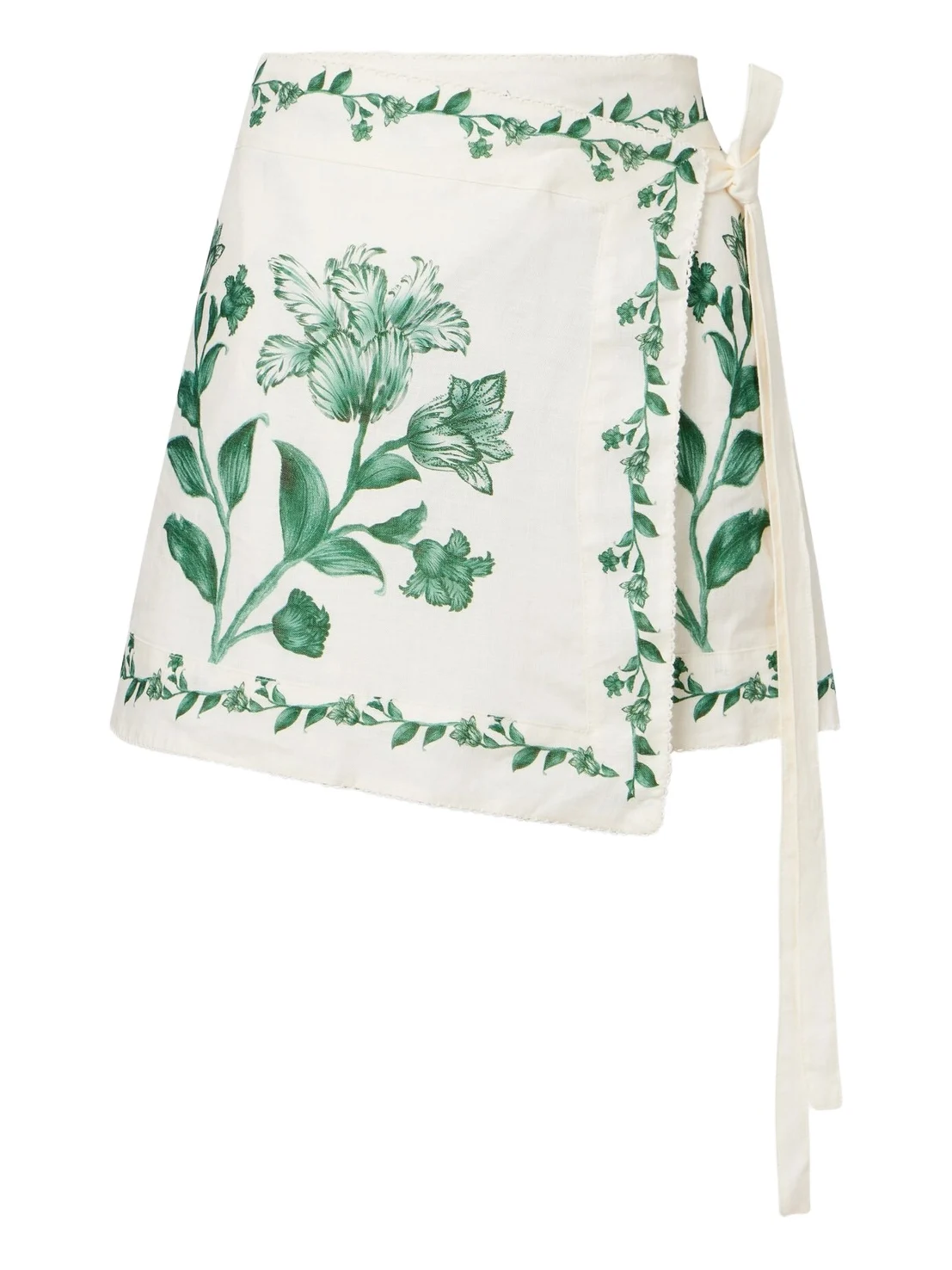 Luna floral linen beach cover-up
