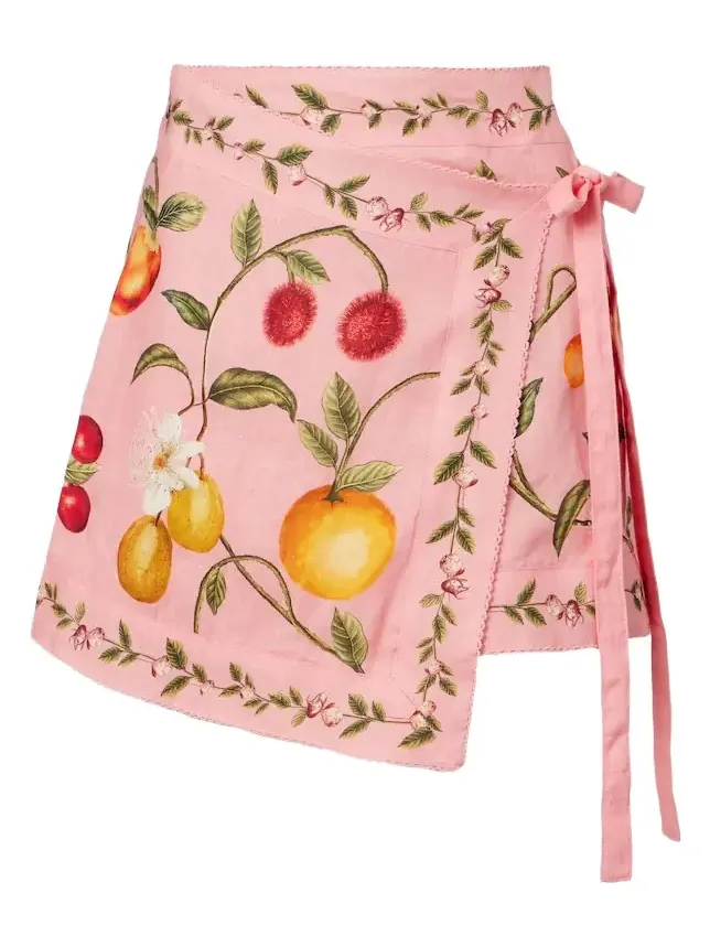 Luna printed linen beach cover-up Luna printed linen beach cover-up