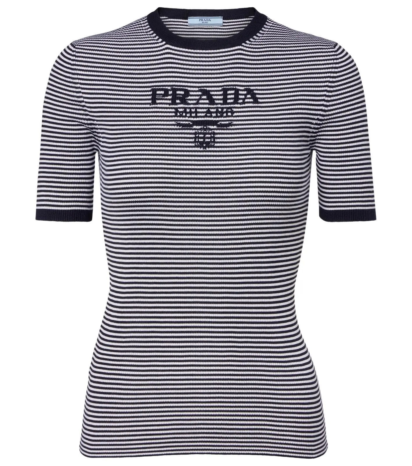 Prada Logo striped silk sweater
