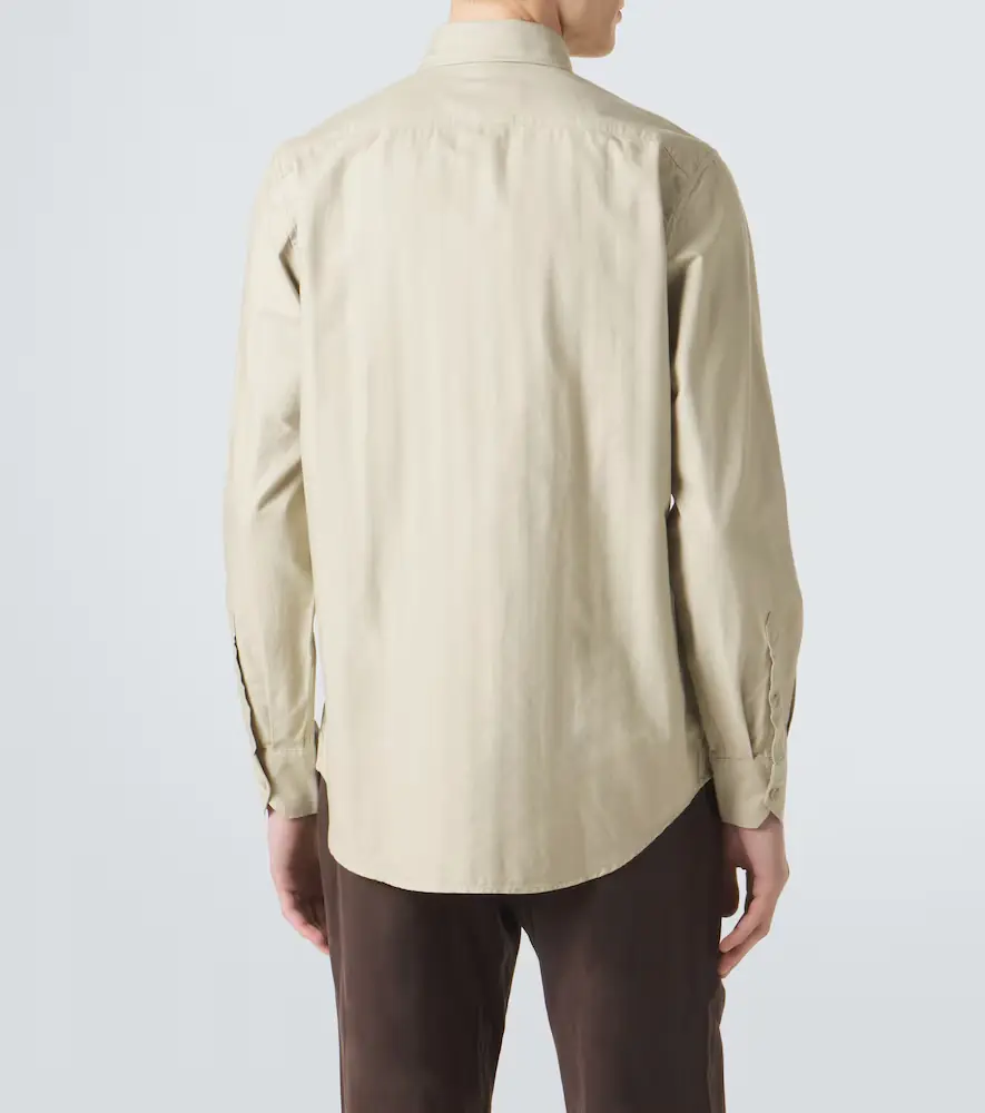 Frescobol Carioca Emilio herringbone denim shirt | Thumbnail 2
