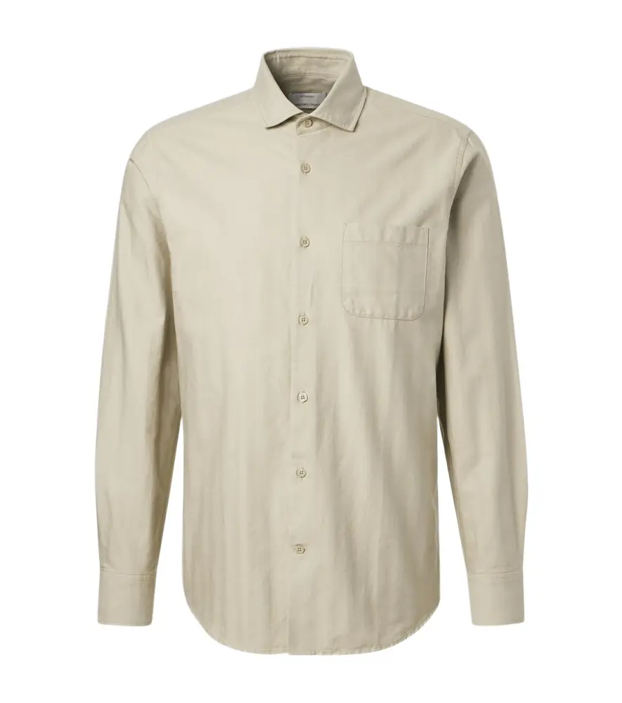 Frescobol Carioca Emilio herringbone denim shirt
