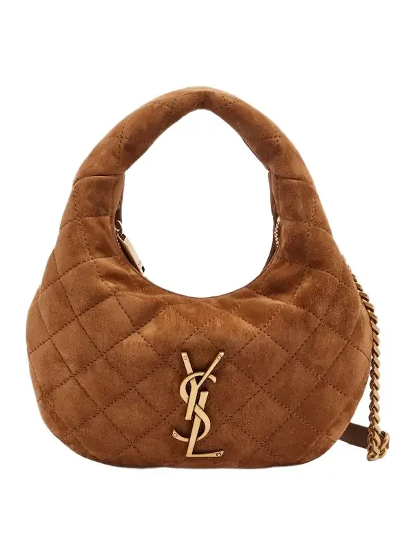 Icarino Mini quilted suede top-handle bag Icarino Mini quilted suede top-handle bag
