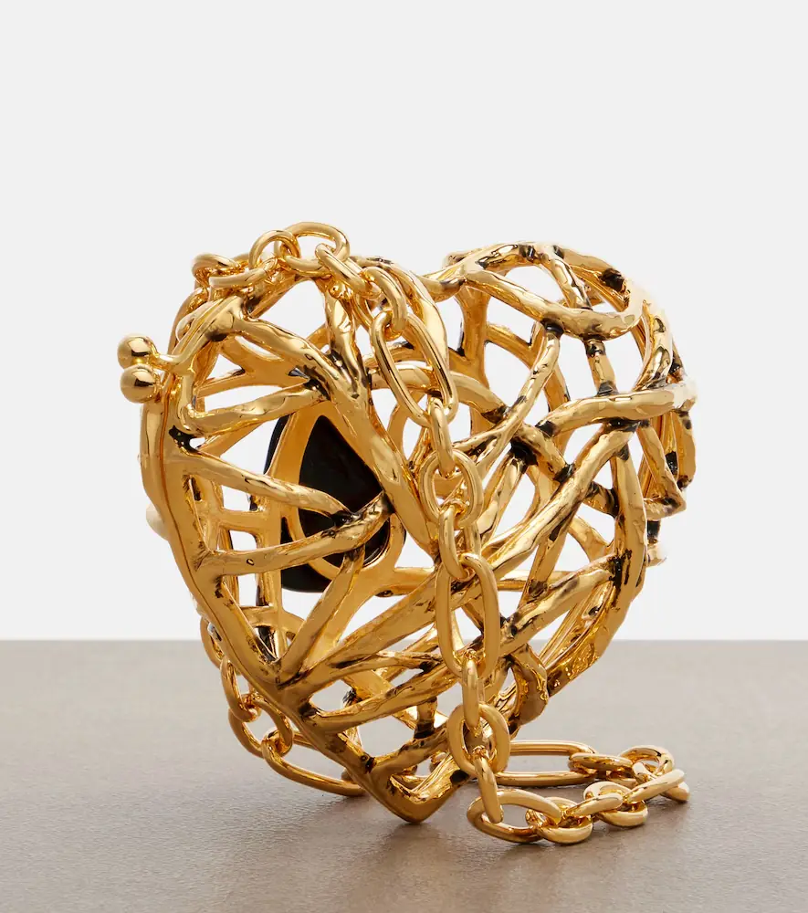 Saint Laurent Heart embellished clutch | Thumbnail 4 Saint Laurent Heart embellished clutch | Thumbnail 4