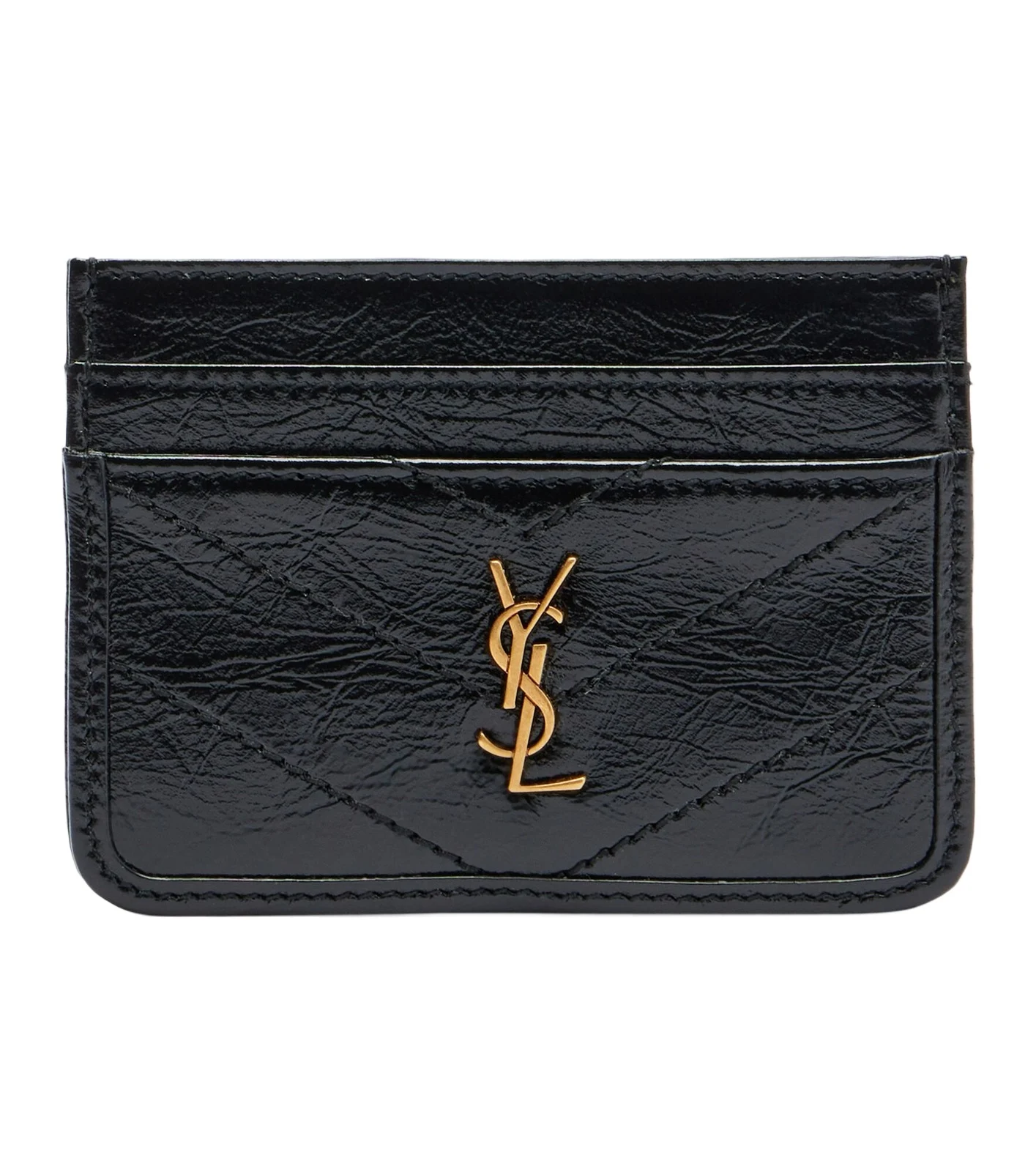 Saint Laurent Niki patent leather card holder