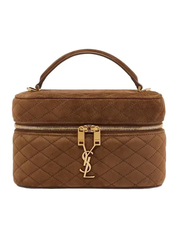 Gaby Mini quilted suede vanity bag Gaby Mini quilted suede vanity bag