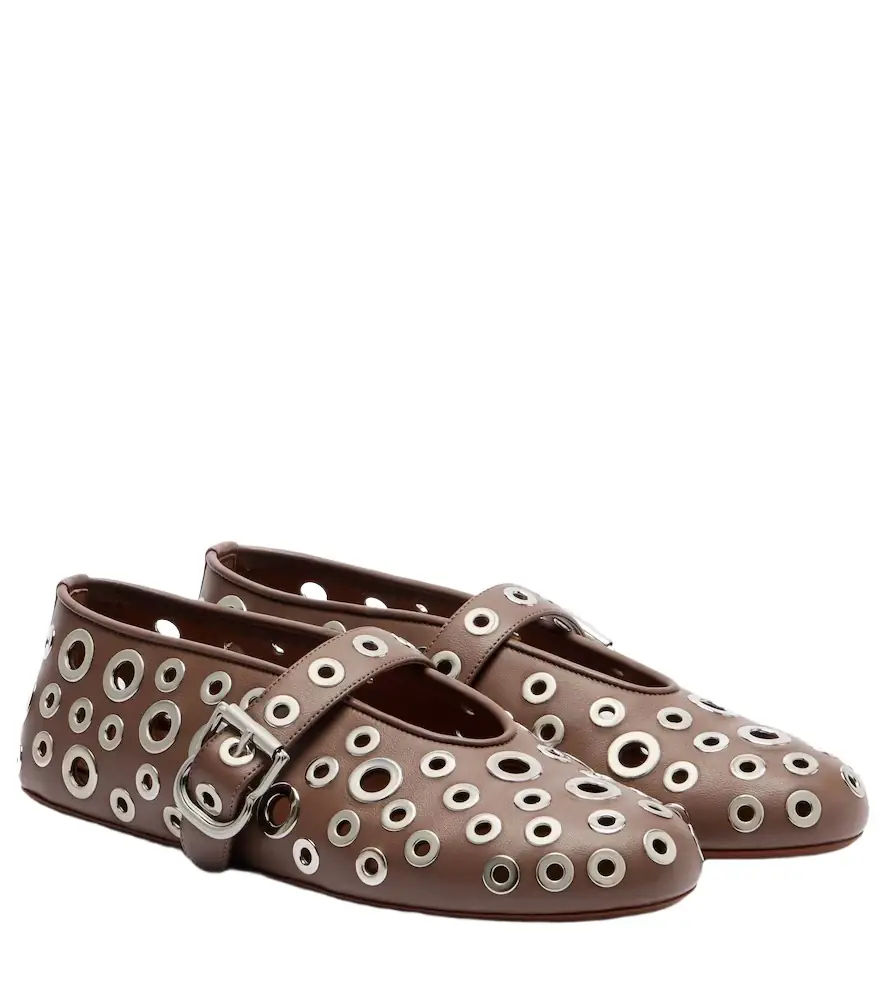 Alaïa Alaïa Embellished leather ballet flats | Image 1 Alaïa Alaïa Embellished leather ballet flats | Image 1