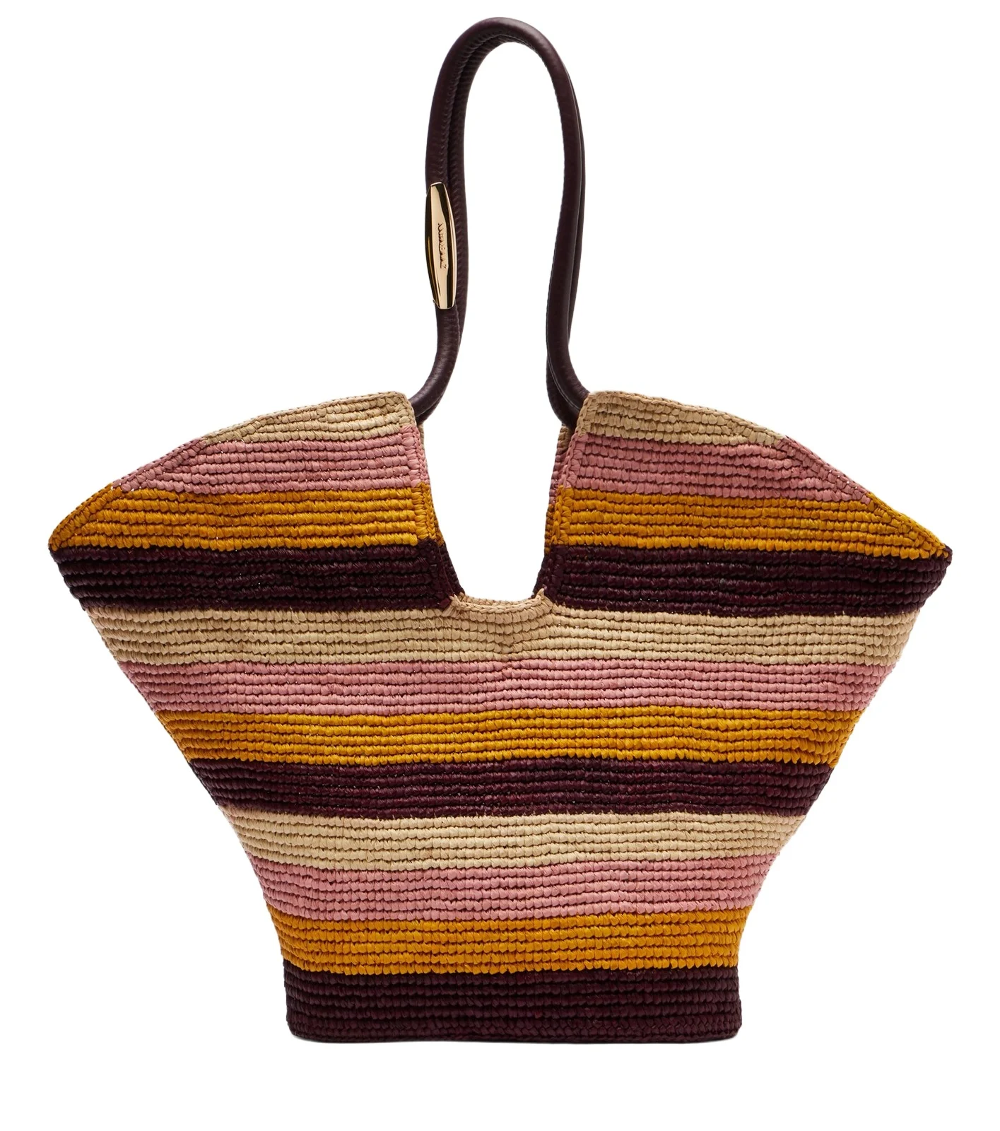Zimmermann Goldentime Large raffia tote bag