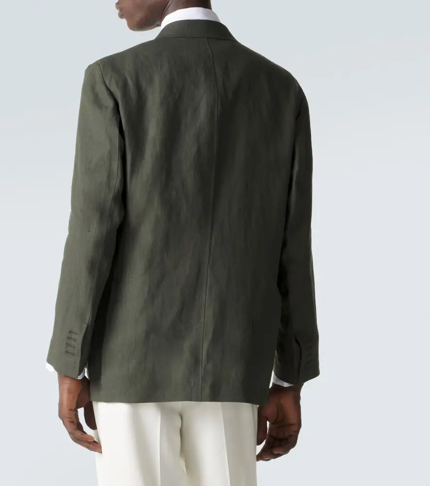 Rubinacci Single-breasted linen blazer | Thumbnail 6