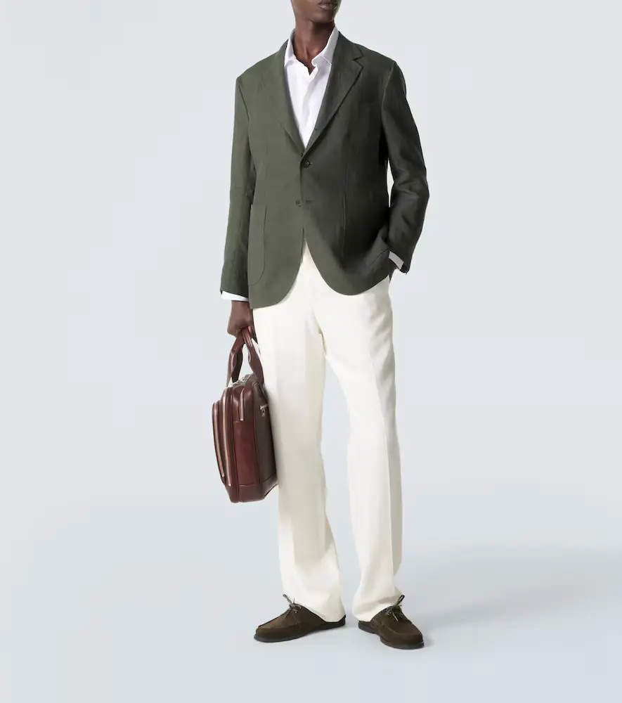 Rubinacci Single-breasted linen blazer | Thumbnail 7