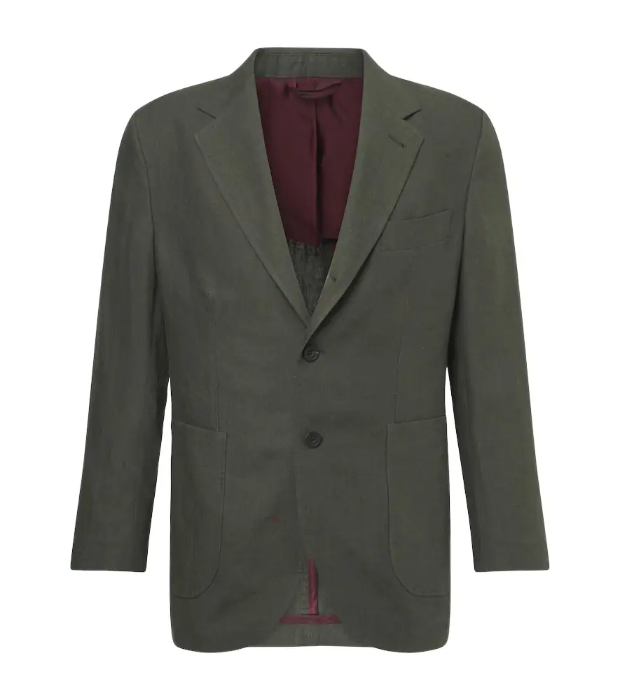 Rubinacci Single-breasted linen blazer | Image 1 Rubinacci Single-breasted linen blazer | Image 1