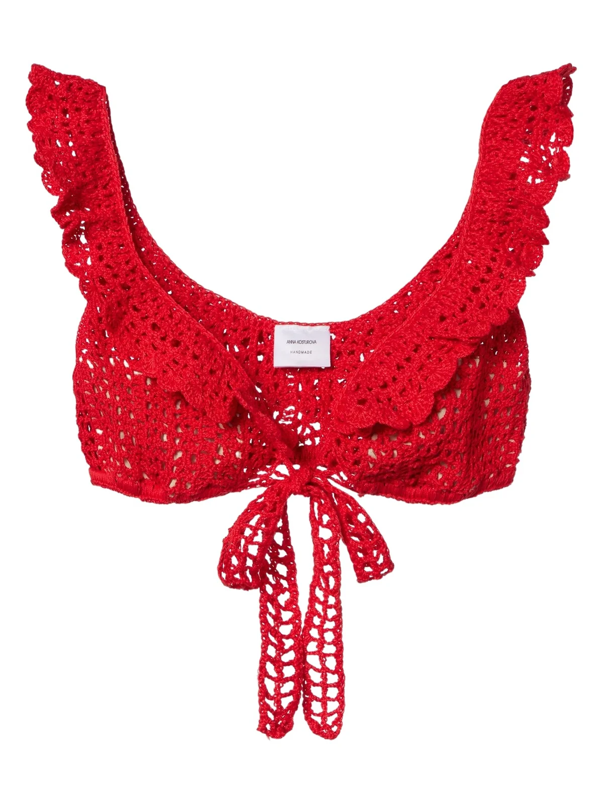 Anna Kosturova Brigitte crochet cotton bra top