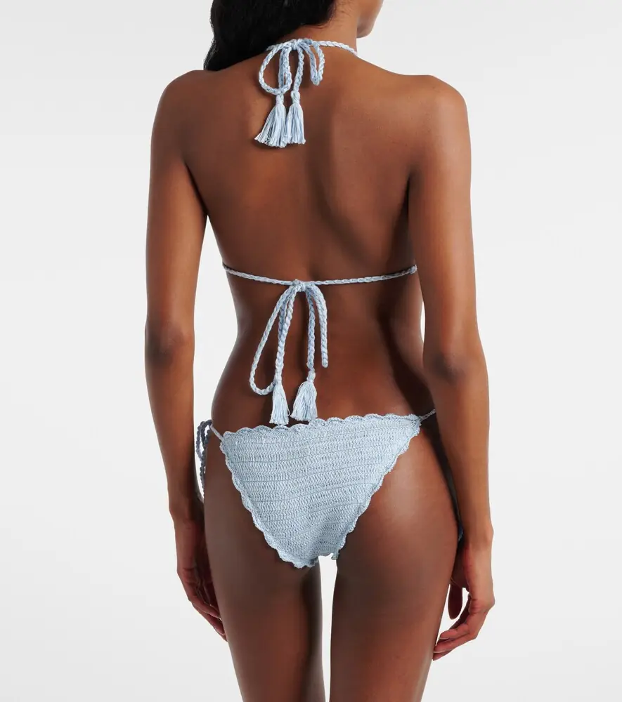 Anna Kosturova Crochet cotton bikini top | Thumbnail 4
