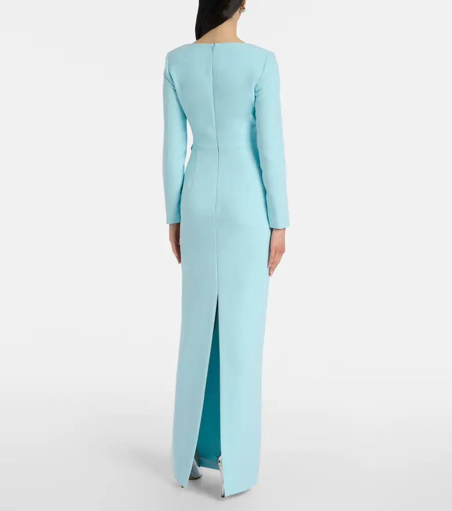 Roland Mouret Floral-appliqué crêpe gown | Thumbnail 2