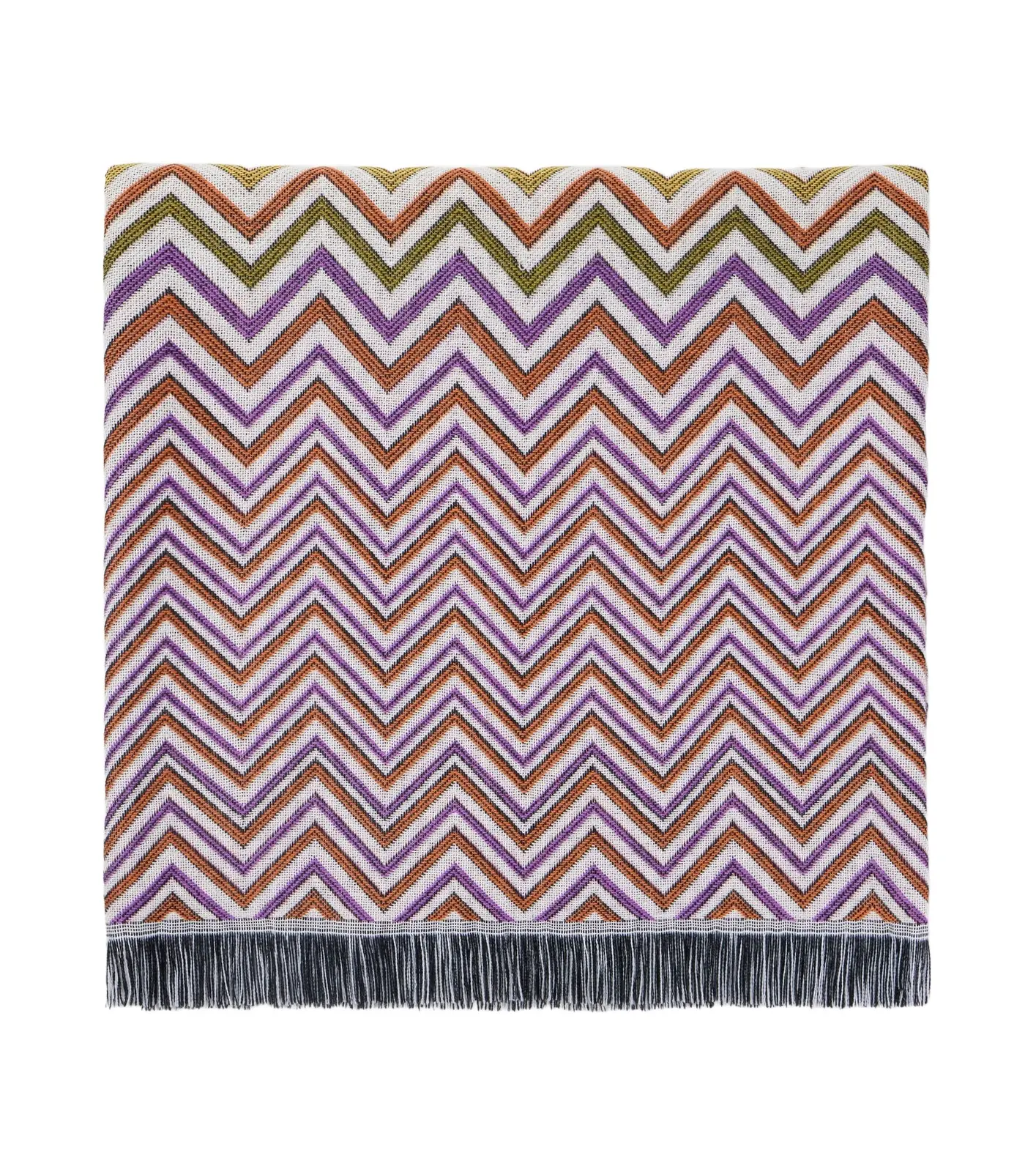 Antwan fringed wool-blend throw