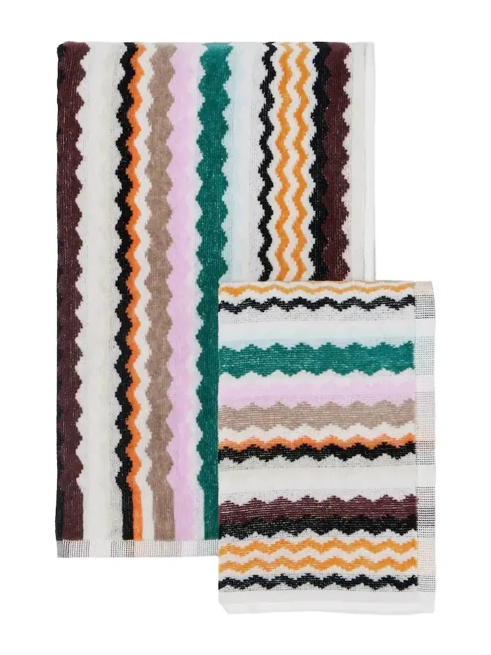 Missoni Aura Zigzag set of 2 cotton towels