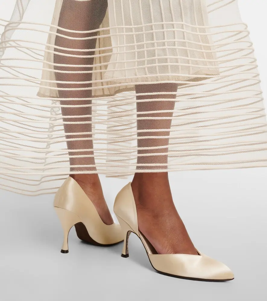 Herbert Levine Not Half Bad embellished satin pumps | Thumbnail 5